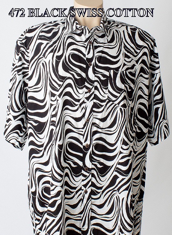 472 BLACK PRINTED SWISS COTTON