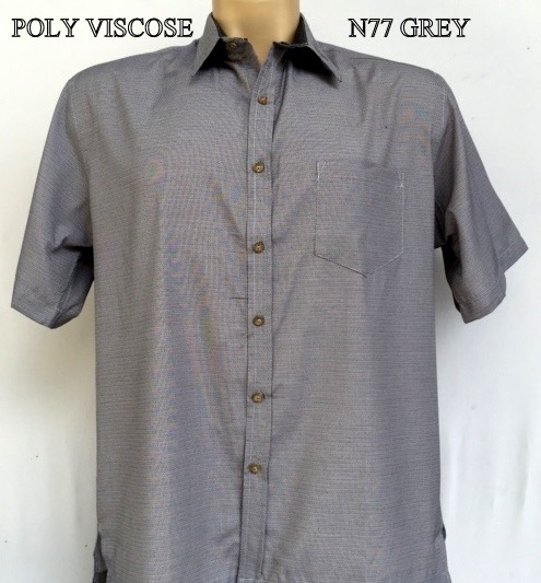 N77 GREY POLY VISCOSE