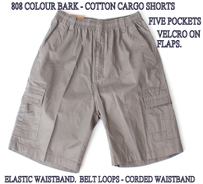 808 BARK -  COTTON CARGO SHORTS