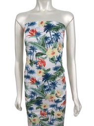 N632 Printed Combed Cotton Poplin White