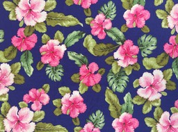N683 Navy Printed Combed Cotton Poplin width 147cm Stock