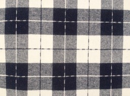 N689 Navy Poly Cotton Yarn Dyed Checks