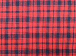 N690 Red Poly.Cotton Yarn Dyed Checks