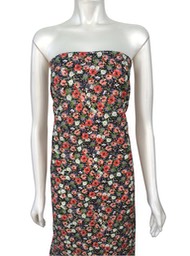 N695 Printed Cotton Voile Black