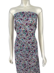 N695 Printed Cotton Voile White