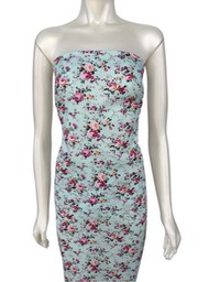 N696 Printed Combed Cotton Poplin Mint