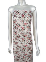 N696 Printed Combed Cotton Poplin Ivory
