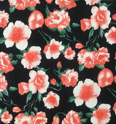 N830 Black Printed Rayon width 145cm