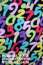 NUMBERS AQUA COTTON
