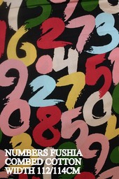 NUMBERS FUSHIA COTTON