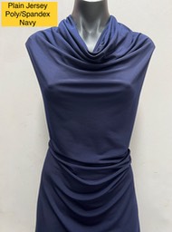 Plain Jersey Navy - Poly-Spandex Width 150cm